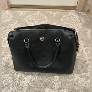 Anne Klein Black and Gold Satchel Bag Like New